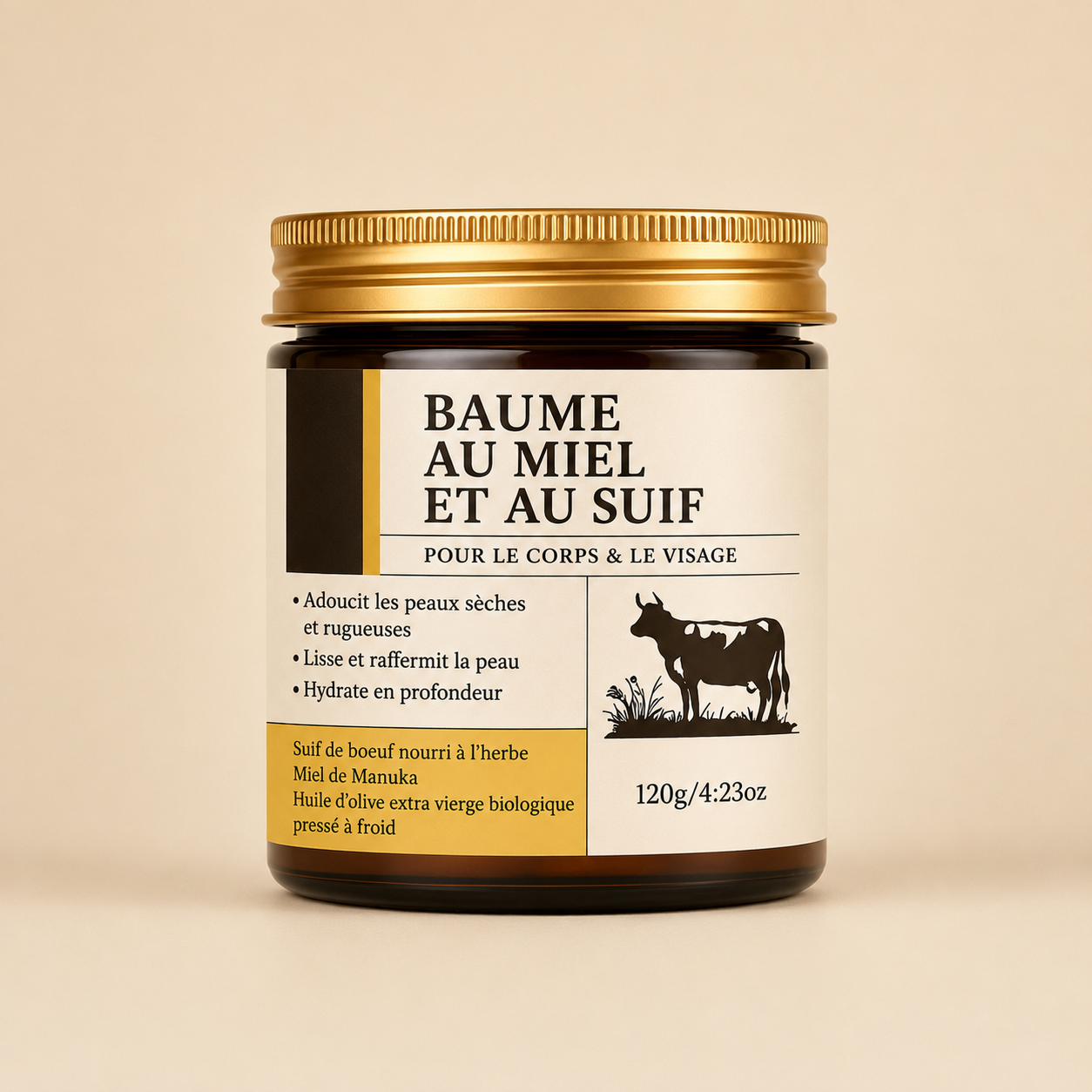 Baume au miel et au suif de boeuf